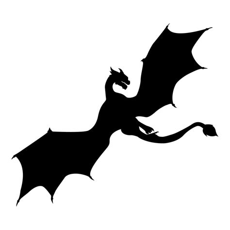 dragon silhouette clipart|dragon silhouettes printable.